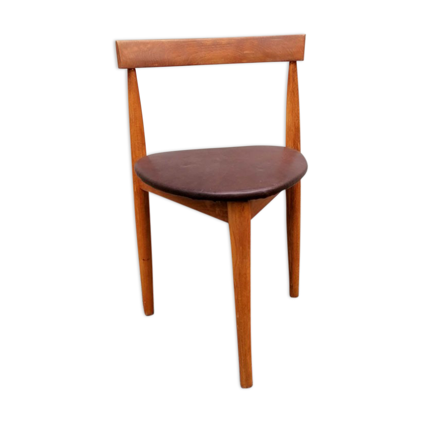 Chair in wood and skai, Yugoslavia, 1960