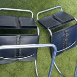 Paire de chaises MR 10 avec lacets Mies Van der Rohe, Knoll International