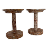 Pair of marble candlesticks