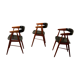 Suite de 3 chaises en teck