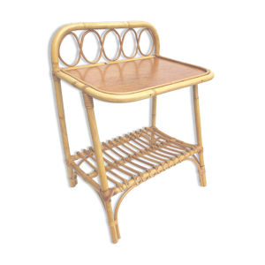Table de chevet en rotin