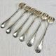 6 oyster forks Christofle crossed ribbons silver metal