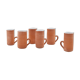 Série de six tasses en terre cuite