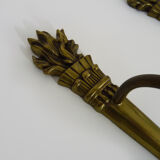 Old pair of wall sconces pot à feu, bronze, year 50 60