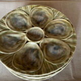 Set of 6 old Bordello Pinheiro oyster plates