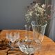 Small vintage Arcoroc Codec glass salad bowl with stylized petal patterns