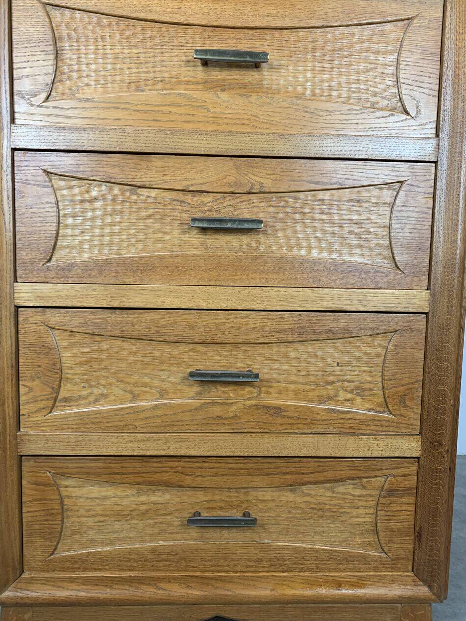 Secrétaire, bureau, commode en chêne, années 50