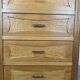 Secrétaire, bureau, commode en chêne, années 50