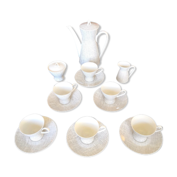 Rosenthal coffee set 2000, silk décor by Raymond Loewy and Latham design 50s