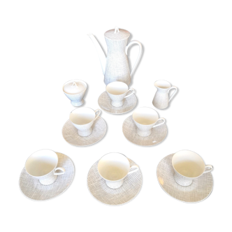 Rosenthal coffee set 2000, silk décor by Raymond Loewy and Latham design 50s