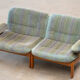 Pair of Scandinavian armchairs in teak and velvet, 1960