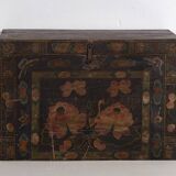 Antique opera chest with lotus flowers, China, circa 1900