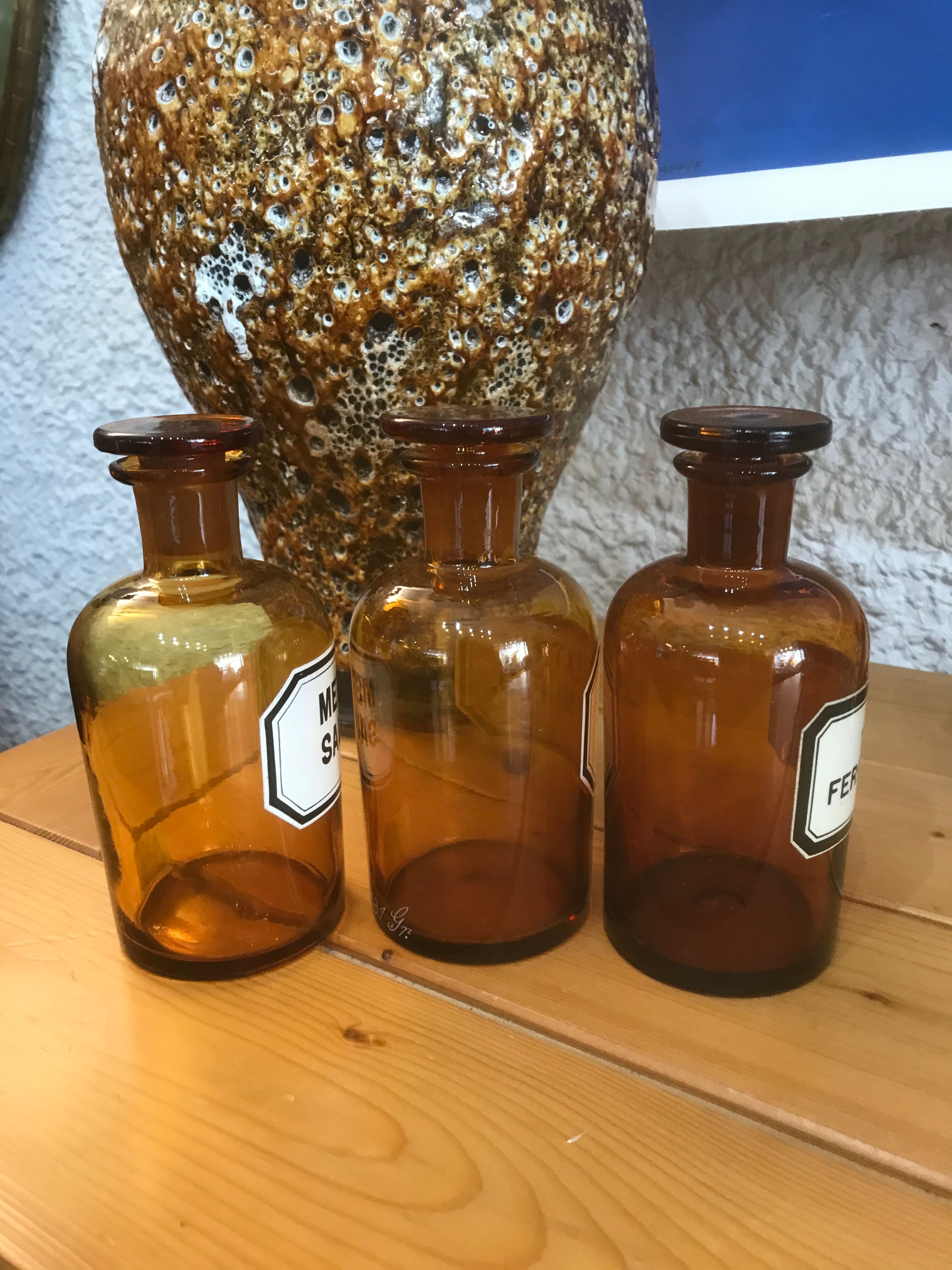 Old pharmacy bottles