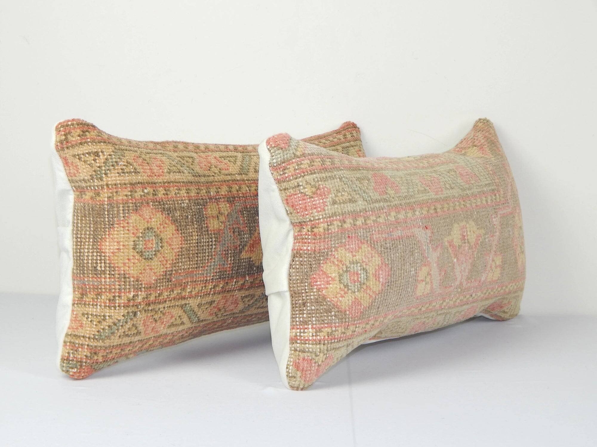 Set of 2 vintage Turkish cushion covers 25x56 cm