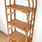 Rattan bookcase shelf