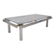 Vintage coffee table in metal and smoked glass