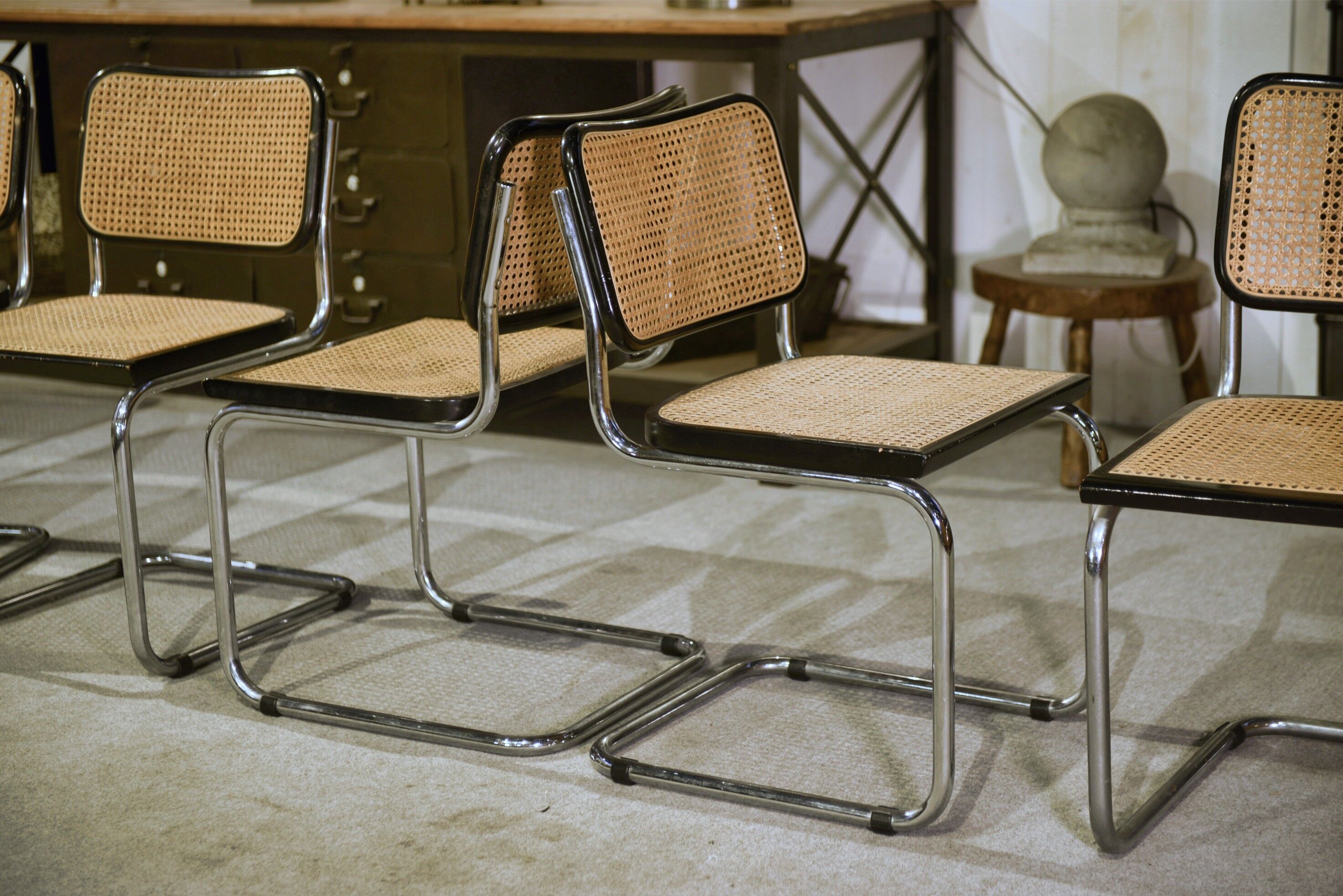 Ensemble de 6 chaises Cesca B32 de Marcel Breuer 1970’s