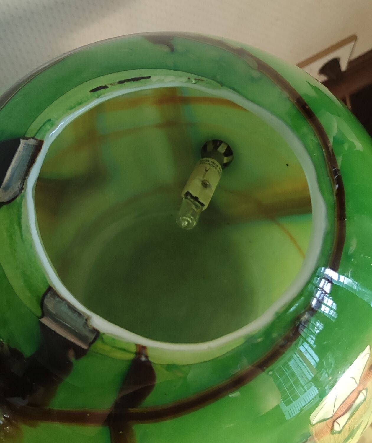 Lamp ball glass Murano/Italy/signed F. Silviy