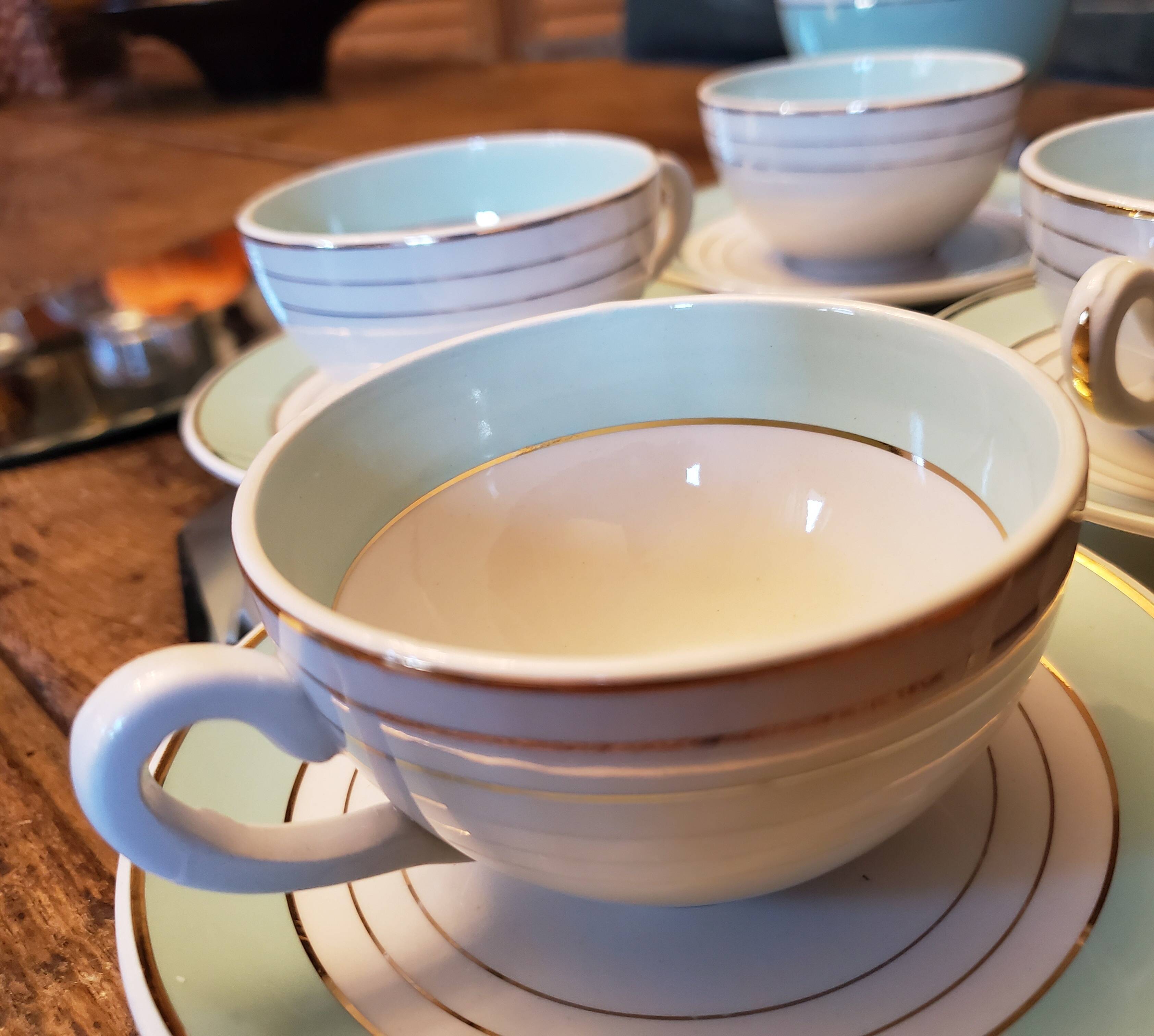 50's opaque porcelain cups
