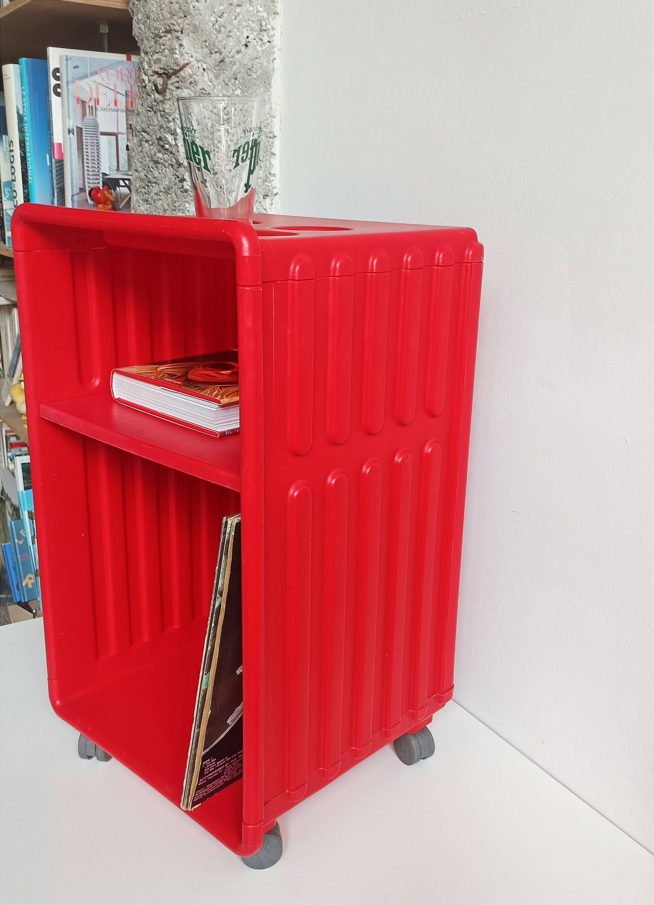 Vintage Ikea Hagberg trolley on wheels