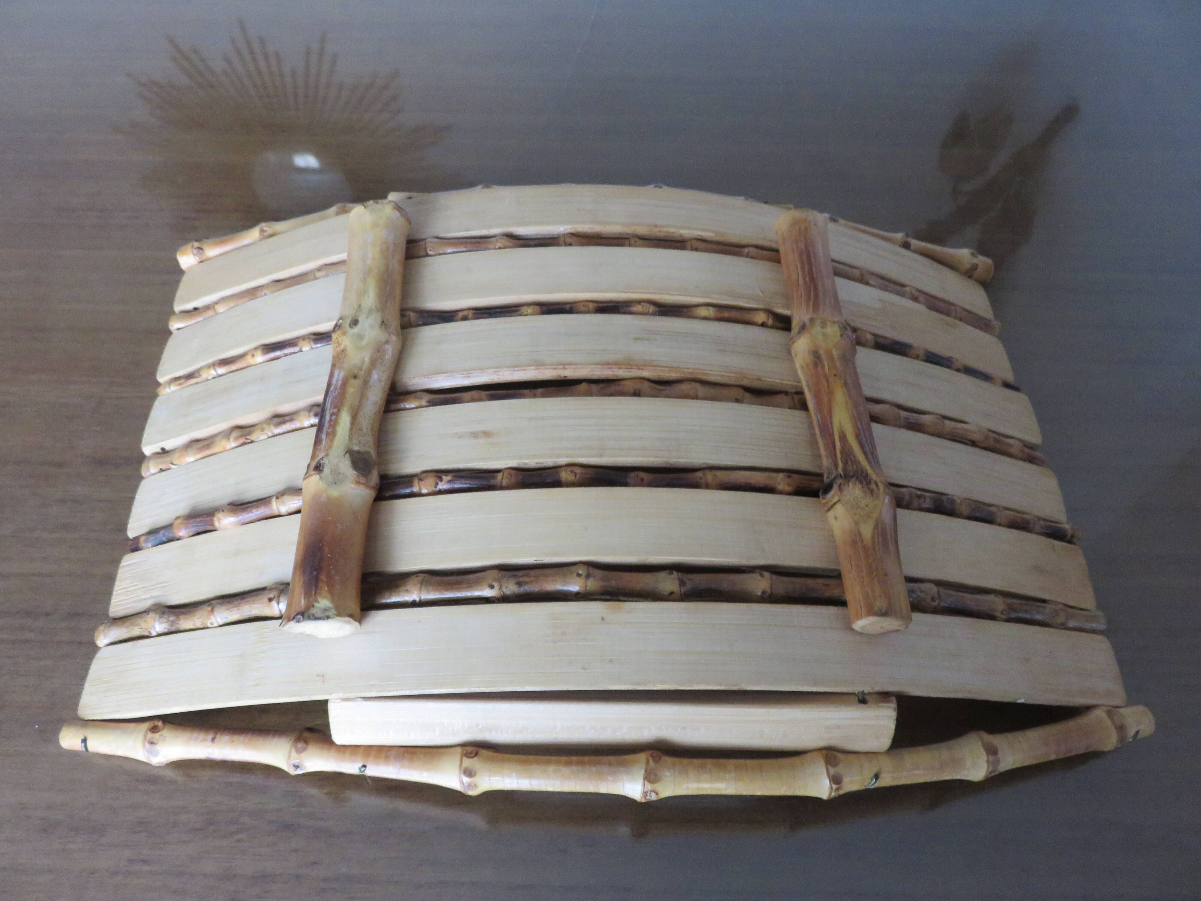 Bowl, bamboo basket from the 60s 70s.