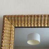 Carved and gilded wooden mirror  44x56cm