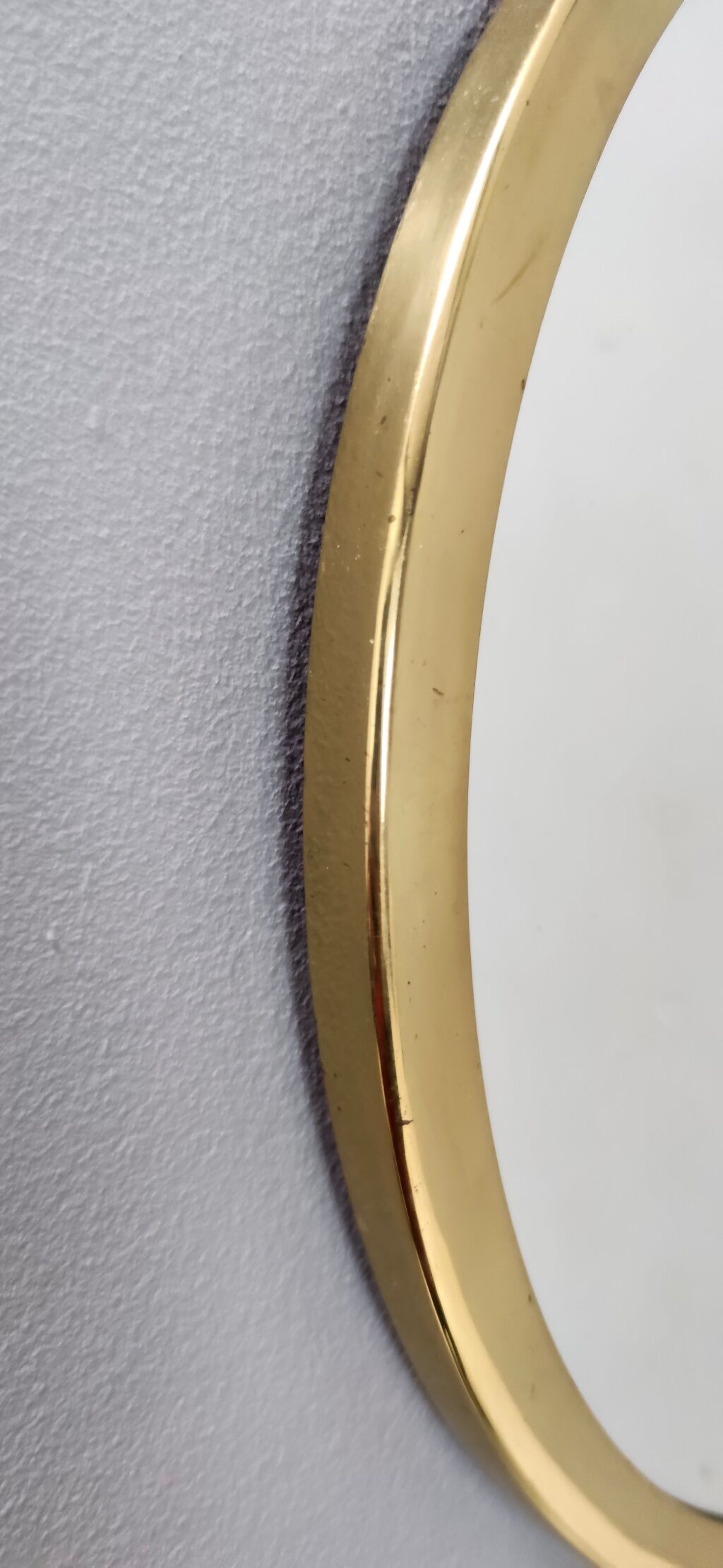 Vintage round wall mirror mod. "vipera" by corrado corradi dell'acqua, italy