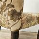 Pair of bedroom armchairs in walnut and fabric, 1960