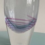 Kosta Boda Vintage Blown Glass Vase - Dancer & Purple Spiral