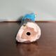 Statuette perroquet en porcelaine