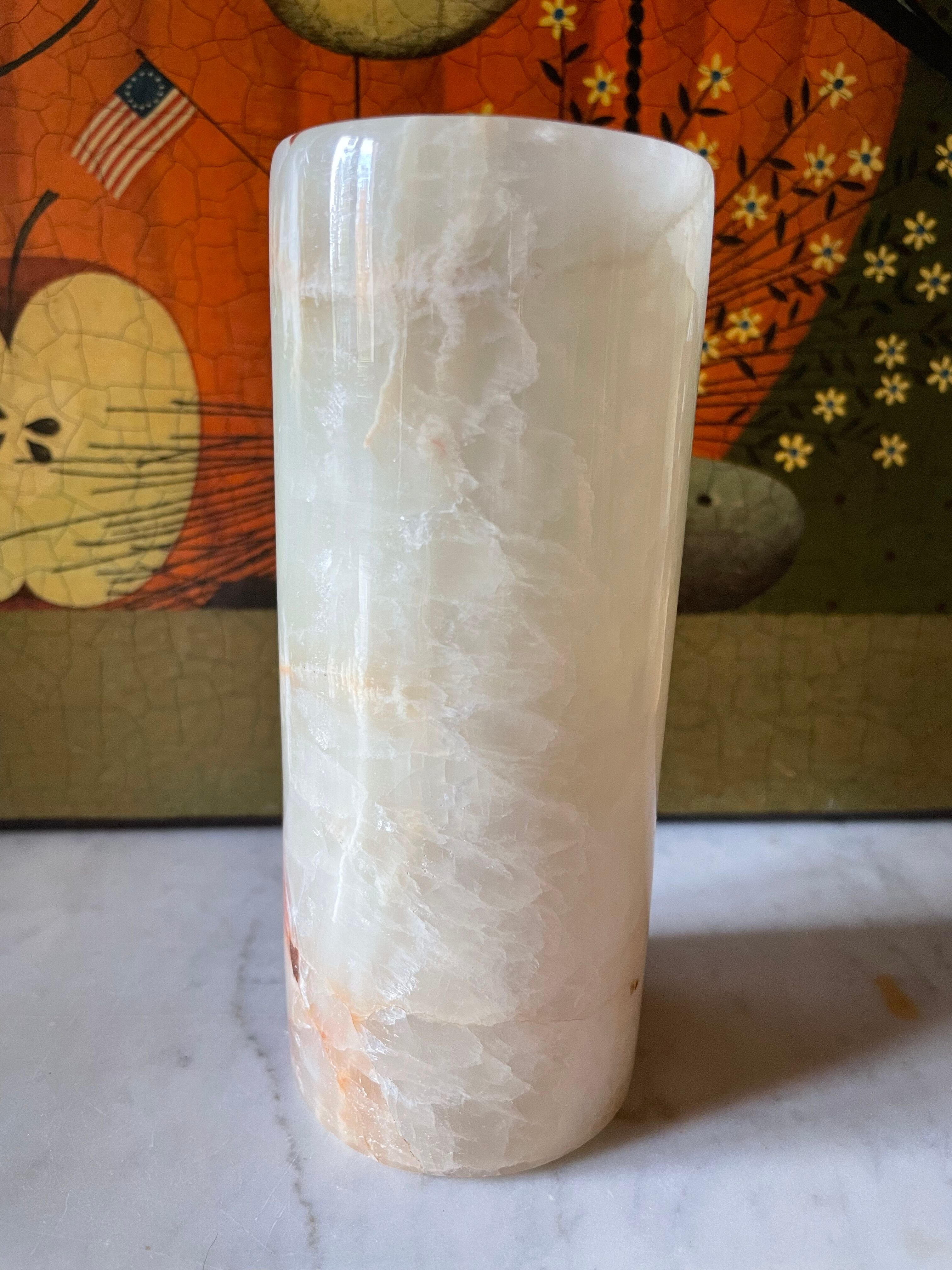 Alabaster roller vase