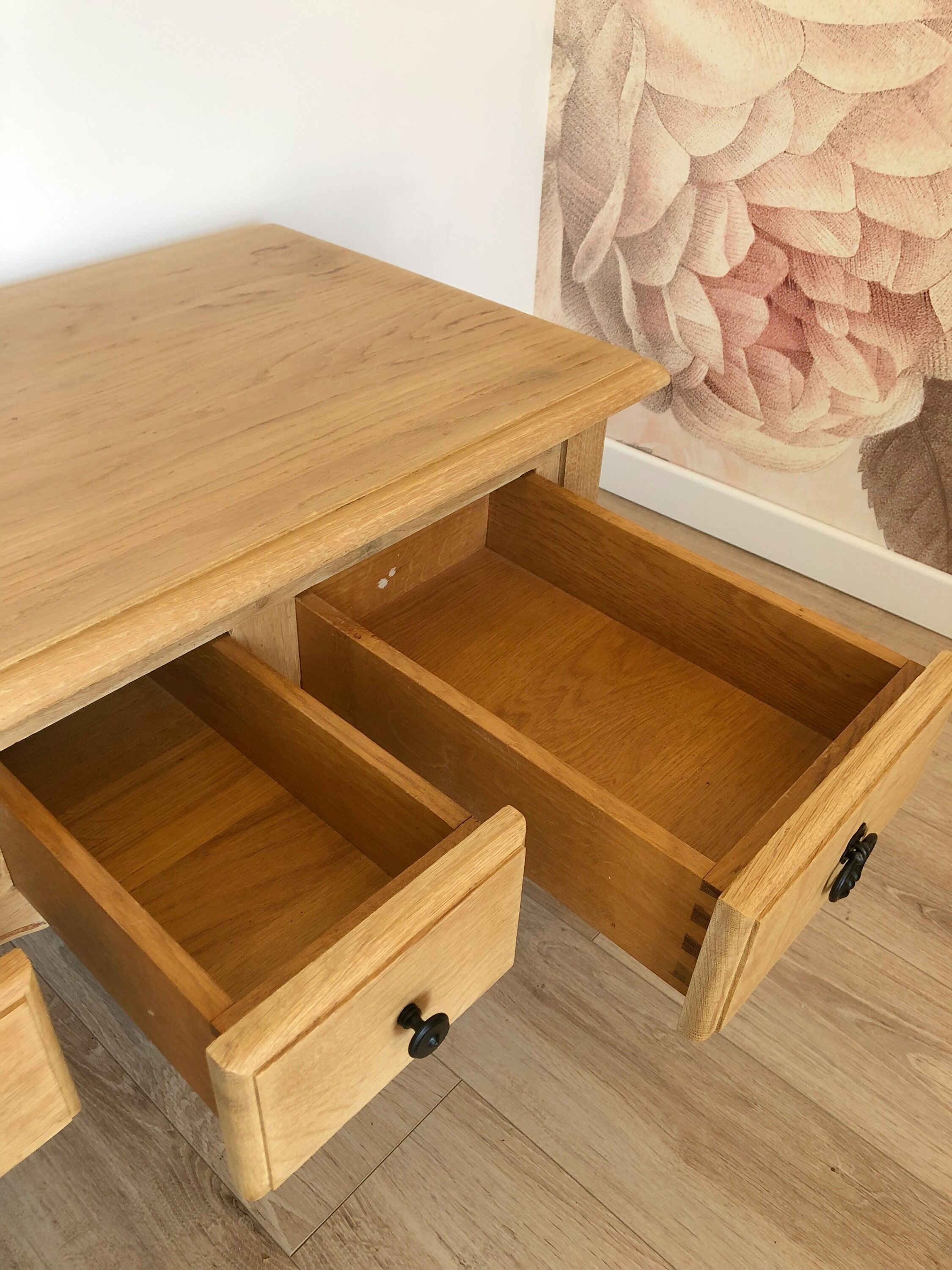 Vintage solid oak coffee table