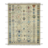 Hand-Knotted Turkish Contemporary 256 cm x 307 cm Multicolor Wool Carpet