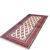 Tapis de salon en laine orientale tissée à la main - 109x211cm