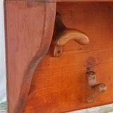 Vintage wooden wall coat rack