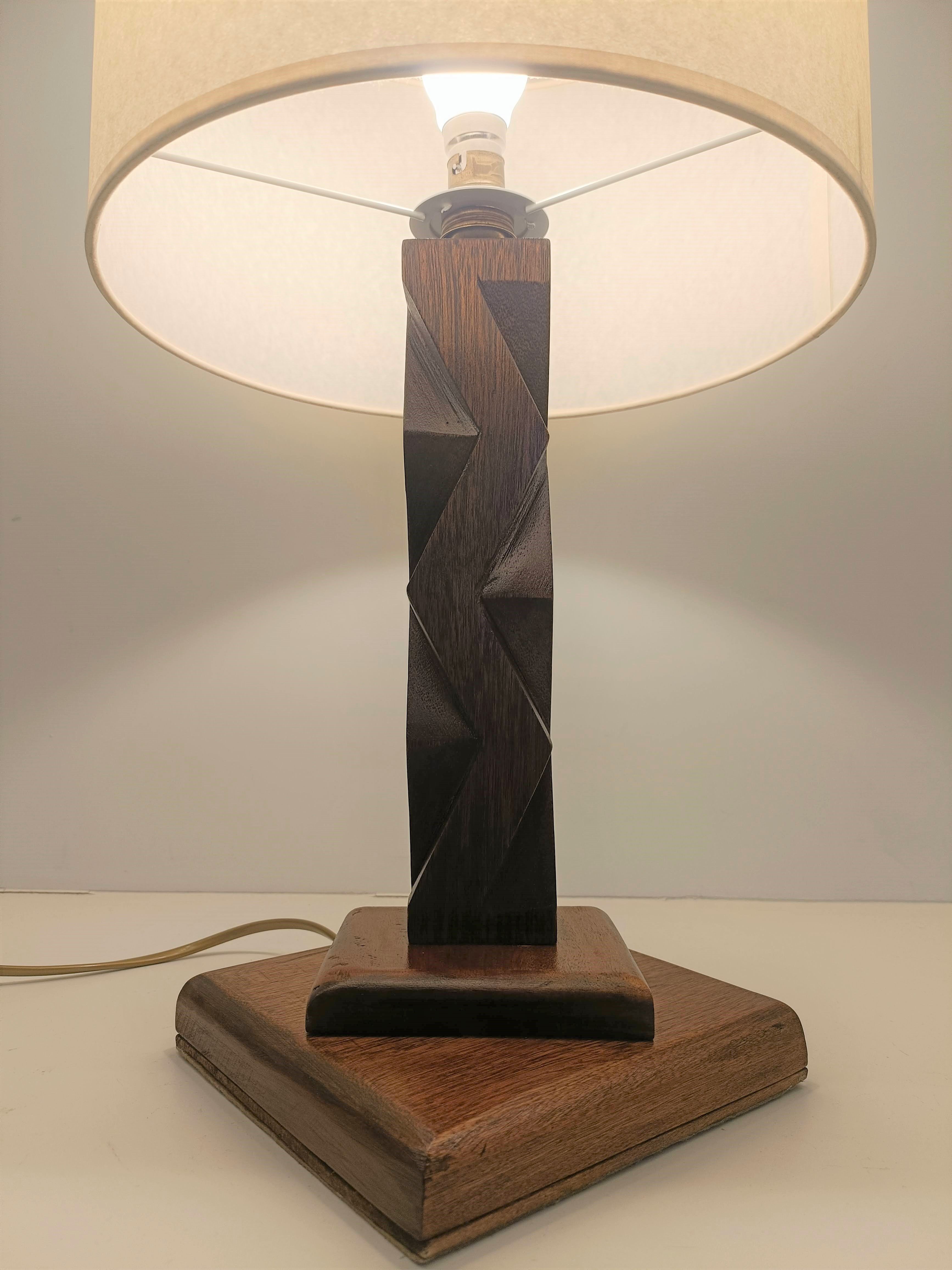 Lamp wooden sculpture, 1950