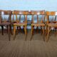 Set of 9 mismatched bistro chairs, 1950s.
