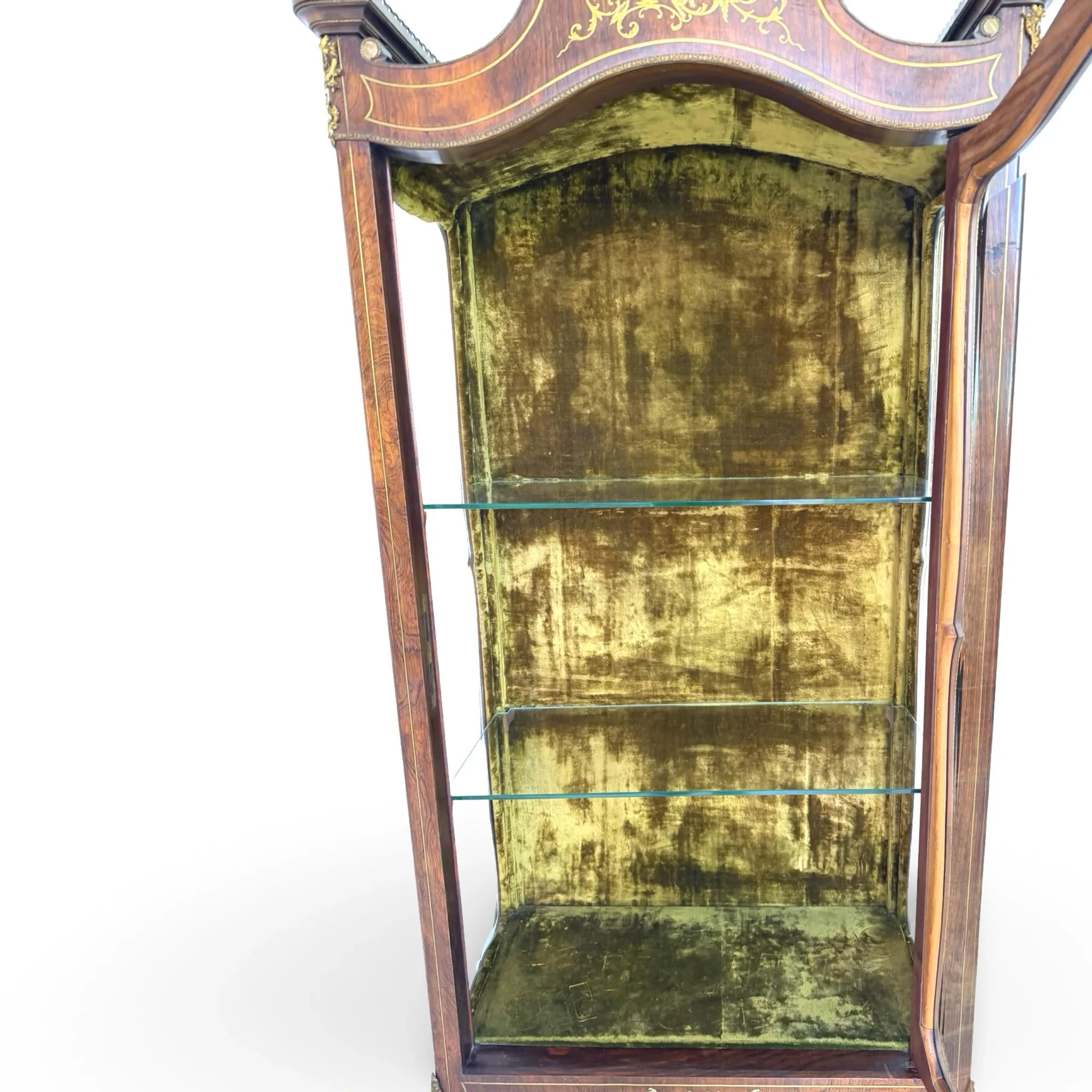 Elegant antique display cabinet, dating to 19th century
