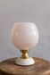 Vintage Czechoslovak Powder Pink Glass Table Lamp, 1970s