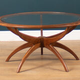 G plan astro spider teak & glass coffee table 1960