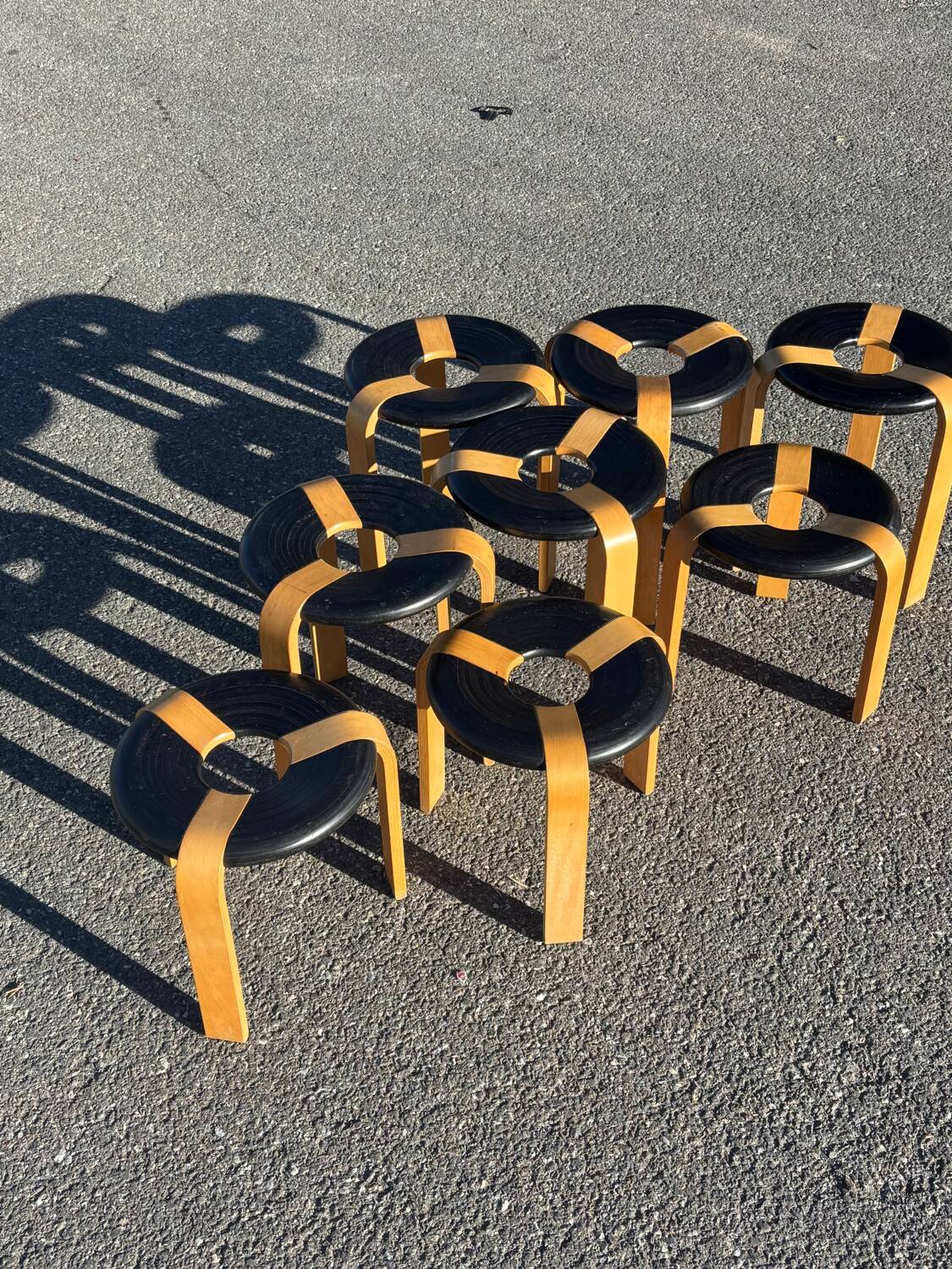 Set of Scandinavian stools TIGESEN SORENSEN