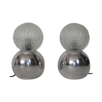 Pair of Space age lamps, 70s