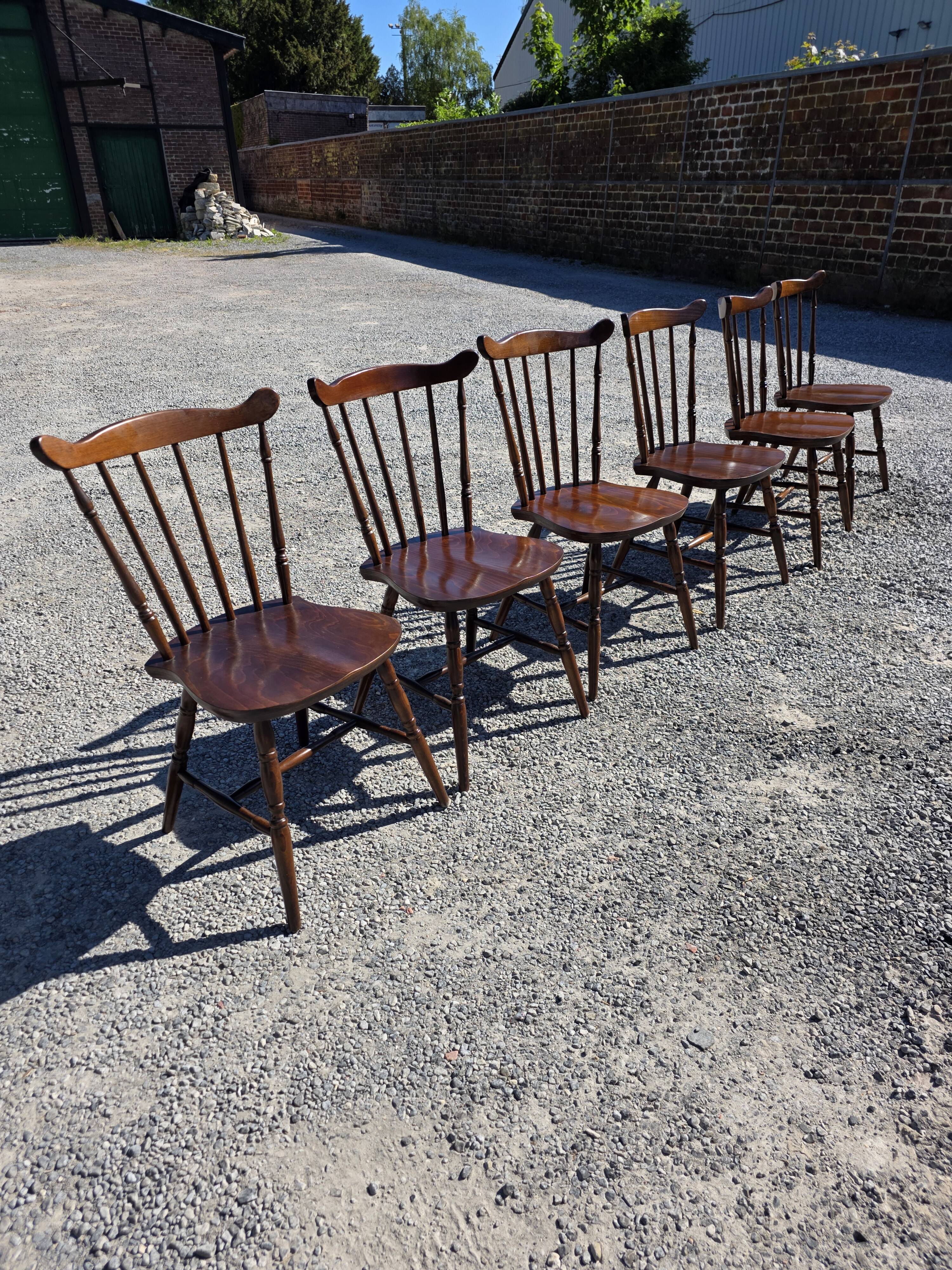 6 western beech chairs from the 1960s