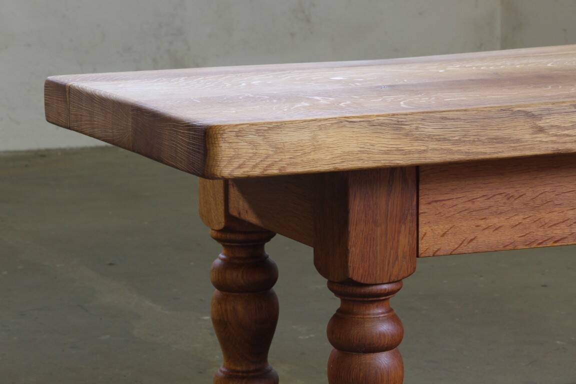 Early 20th century Danish Baroque coffee table solid oak