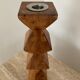 Scandinavian wooden candle holder 70s