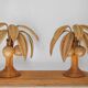 Paire de lampes «palmier» en rotin