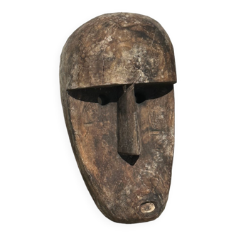Large Timor mask in patinated wood H:50cm (1)