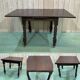 English oak table from the 1930s with 2 extensions