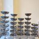27 coupes en acier chromé inoxydable