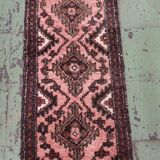 Handmade vintage Uzbek Bukhara runner 1.7' x 4.5' (52cm x 139cm) 1960s - 1С1164